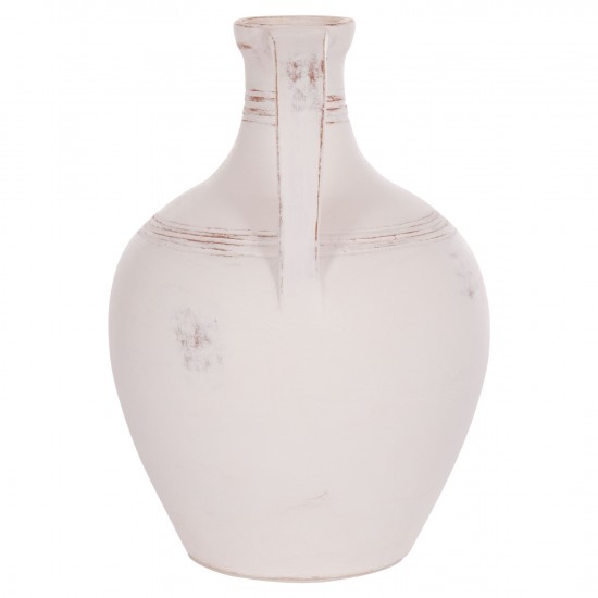 ΕΠΙΤΡΑΠΕΖΙΟΣ ΔΙΑΚΟΣΜΗΤΙΚΟΣ ΑΜΦΟΡΕΑΣ FEAX ΛΕΥΚΗ ΤΕΡΑΚΟΤΑ--35x35x48Υεκ.