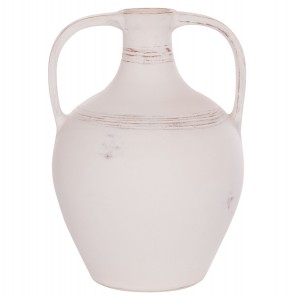 ΕΠΙΤΡΑΠΕΖΙΟΣ ΔΙΑΚΟΣΜΗΤΙΚΟΣ ΑΜΦΟΡΕΑΣ FEAX ΛΕΥΚΗ ΤΕΡΑΚΟΤΑ--35x35x48Υεκ.