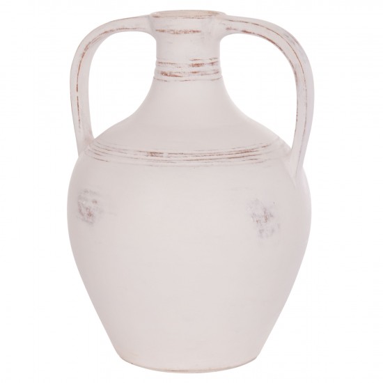 ΕΠΙΤΡΑΠΕΖΙΟΣ ΔΙΑΚΟΣΜΗΤΙΚΟΣ ΑΜΦΟΡΕΑΣ FEAX ΛΕΥΚΗ ΤΕΡΑΚΟΤΑ--35x35x48Υεκ.