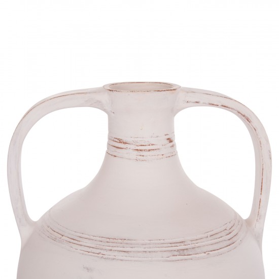 ΕΠΙΤΡΑΠΕΖΙΟΣ ΔΙΑΚΟΣΜΗΤΙΚΟΣ ΑΜΦΟΡΕΑΣ FEAX ΛΕΥΚΗ ΤΕΡΑΚΟΤΑ--35x35x48Υεκ.