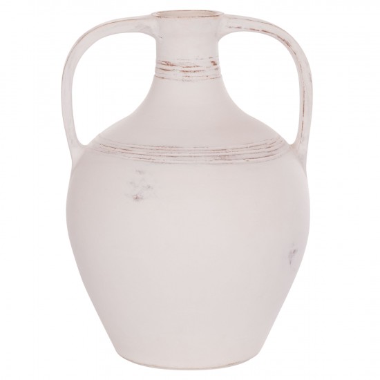 ΕΠΙΤΡΑΠΕΖΙΟΣ ΔΙΑΚΟΣΜΗΤΙΚΟΣ ΑΜΦΟΡΕΑΣ FEAX ΛΕΥΚΗ ΤΕΡΑΚΟΤΑ--35x35x48Υεκ.