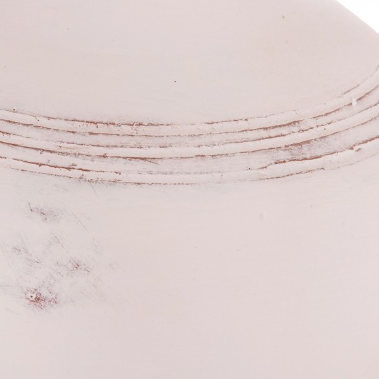 ΕΠΙΤΡΑΠΕΖΙΟΣ ΔΙΑΚΟΣΜΗΤΙΚΟΣ ΑΜΦΟΡΕΑΣ FEAX ΛΕΥΚΗ ΤΕΡΑΚΟΤΑ--35x35x48Υεκ.