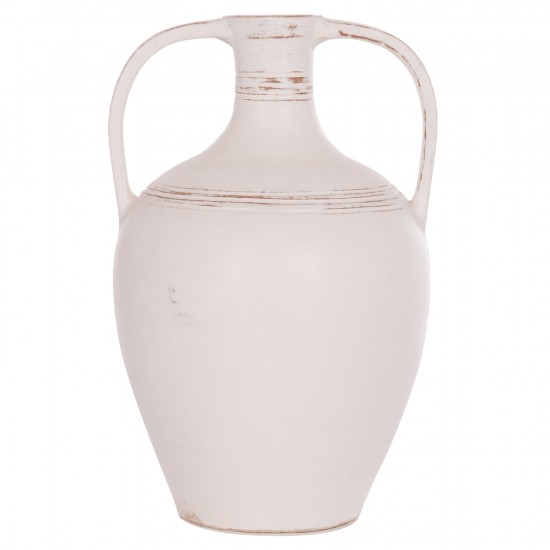 ΕΠΙΤΡΑΠΕΖΙΟΣ ΔΙΑΚΟΣΜΗΤΙΚΟΣ ΑΜΦΟΡΕΑΣ FEAX ΛΕΥΚΗ ΤΕΡΑΚΟΤΑ--35x35x58Υεκ.