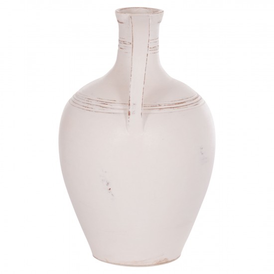 ΕΠΙΤΡΑΠΕΖΙΟΣ ΔΙΑΚΟΣΜΗΤΙΚΟΣ ΑΜΦΟΡΕΑΣ FEAX ΛΕΥΚΗ ΤΕΡΑΚΟΤΑ--35x35x58Υεκ.