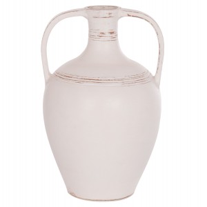 ΕΠΙΤΡΑΠΕΖΙΟΣ ΔΙΑΚΟΣΜΗΤΙΚΟΣ ΑΜΦΟΡΕΑΣ FEAX ΛΕΥΚΗ ΤΕΡΑΚΟΤΑ--35x35x58Υεκ.