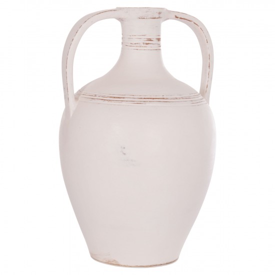 ΕΠΙΤΡΑΠΕΖΙΟΣ ΔΙΑΚΟΣΜΗΤΙΚΟΣ ΑΜΦΟΡΕΑΣ FEAX ΛΕΥΚΗ ΤΕΡΑΚΟΤΑ--35x35x58Υεκ.