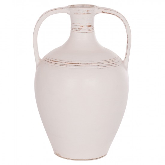 ΕΠΙΤΡΑΠΕΖΙΟΣ ΔΙΑΚΟΣΜΗΤΙΚΟΣ ΑΜΦΟΡΕΑΣ FEAX ΛΕΥΚΗ ΤΕΡΑΚΟΤΑ--35x35x58Υεκ.