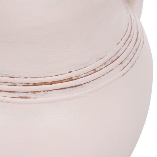 ΕΠΙΤΡΑΠΕΖΙΟΣ ΔΙΑΚΟΣΜΗΤΙΚΟΣ ΑΜΦΟΡΕΑΣ FEAX ΛΕΥΚΗ ΤΕΡΑΚΟΤΑ--35x35x58Υεκ.