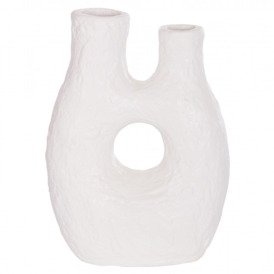 ΕΠΙΤΡΑΠΕΖΙΟ ΔΙΑΚΟΣΜΗΤΙΚΟ ΒΑΖΟ NAMENTIS ΛΕΥΚΗ ΤΕΡΑΚΟΤΑ--27x13.5x37Υεκ