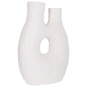 ΕΠΙΤΡΑΠΕΖΙΟ ΔΙΑΚΟΣΜΗΤΙΚΟ ΒΑΖΟ NAMENTIS ΛΕΥΚΗ ΤΕΡΑΚΟΤΑ--27x13.5x37Υεκ