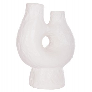 ΕΠΙΤΡΑΠΕΖΙΟ ΔΙΑΚΟΣΜΗΤΙΚΟ ΒΑΖΟ NAMENTIS ΛΕΥΚΗ ΤΕΡΑΚΟΤΑ--26x15x32.5Υεκ