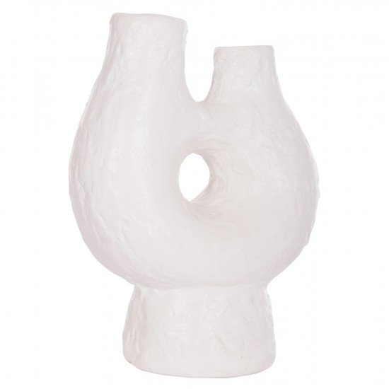 ΕΠΙΤΡΑΠΕΖΙΟ ΔΙΑΚΟΣΜΗΤΙΚΟ ΒΑΖΟ NAMENTIS ΛΕΥΚΗ ΤΕΡΑΚΟΤΑ--26x15x32.5Υεκ