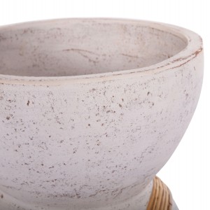 ΔΙΑΚΟΣΜΗΤΙΚΟ ΒΑΖΟ ΔΑΠΕΔΟΥ MAYNARD FIBER CEMENT ΛΕΥΚΟ--RATTAN Φ32x62.5Υεκ.
