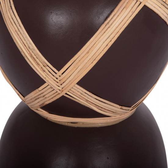 ΔΙΑΚΟΣΜΗΤΙΚΟ ΒΑΖΟ ΔΑΠΕΔΟΥ MAYNARD FIBER CEMENT ΣΟΚΟΛΑΤΙ-RATTAN Φ32x62.5Υεκ