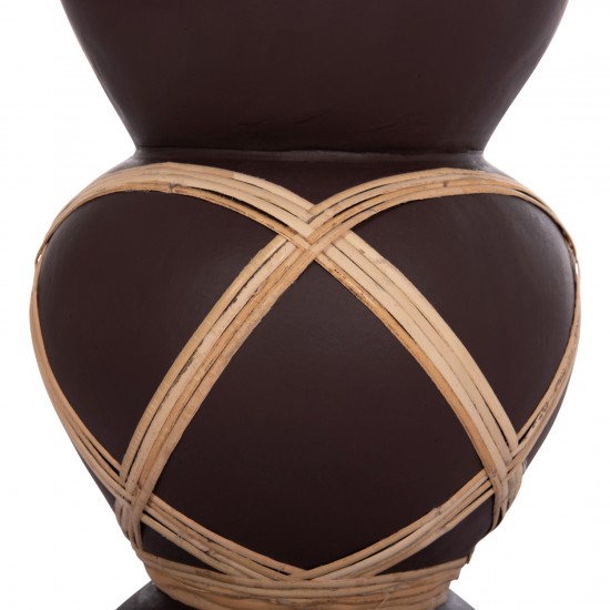 ΔΙΑΚΟΣΜΗΤΙΚΟ ΒΑΖΟ ΔΑΠΕΔΟΥ MAYNARD FIBER CEMENT ΣΟΚΟΛΑΤΙ-RATTAN Φ27.5x50Υεκ