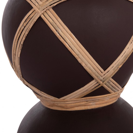 ΔΙΑΚΟΣΜΗΤΙΚΟ ΒΑΖΟ ΔΑΠΕΔΟΥ MAYNARD FIBER CEMENT ΣΟΚΟΛΑΤΙ-RATTAN Φ27.5x50Υεκ