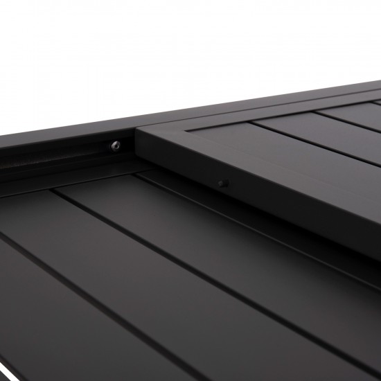 ΣΕΤ ΤΡΑΠΕΖΑΡΙΑΣ ΕΞ.ΧΩΡΟΥ 7ΤΜΧ KRUM ΣΚΟΥΡΟ ΓΚΡΙ ΑΛΟΥΜΙΝΙΟ-P.E.TWISTED RATTAN