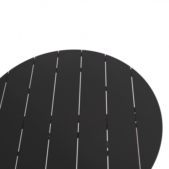 ΣΕΤ ΤΡΑΠΕΖΑΡΙΑΣ ΕΞΩΤΕΡΙΚΟΥ ΧΩΡΟΥ 5ΤΜΧ BERG HM21134 ΣΚΟΥΡΟ ΓΚΡΙ ΑΛΟΥΜΙΝΙΟ--P.E.RATTAN