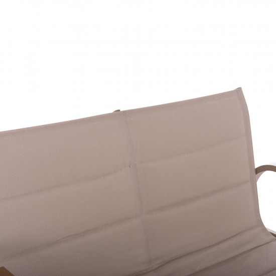 ΣΕΤ ΣΑΛΟΝΙ 4ΤΜΧ JULIETTE ΚΑΠΟΥΤΣΙΝΟ ΑΛΟΥΜΙΝΙΟ-TEXTILENE--TEMPERED GLASS