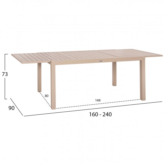 ΣΕΤ ΤΡΑΠΕΖΑΡΙΑΣ ΕΞ.ΧΩΡΟΥ 7ΤΜΧ KRUM ΑΛΟΥΜΙΝΙΟ ΣΕ ΣΑΜΠΑΝΙ