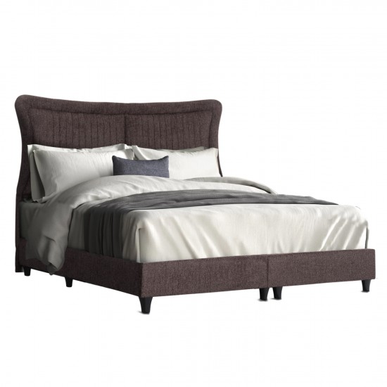 ΚΡEΒΑΤΙ ΔΙΠΛΟ NESTOR ΥΦΑΣΜΑ ΜΠΟΥΚΛΕ ΚΑΦΕ ΓΙΑ ΣΤΡΩΜΑ 160x200εκ.