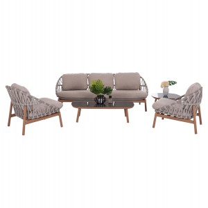 ΣΕΤ ΣΑΛΟΝΙ ΕΞ.ΧΩΡΟΥ 5ΤΜΧ KROM ΑΛΟΥΜΙΝΙΟ ΣΧΟΙΝΙ STRAP 3D PRINTED ΓΥΑΛΙ