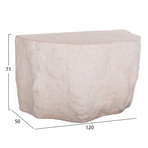 ΚΟΝΣΟΛΑ INTERON FIBER CEMENT ΣΕ ΛΕΥΚΟ 120x50x71Υεκ.