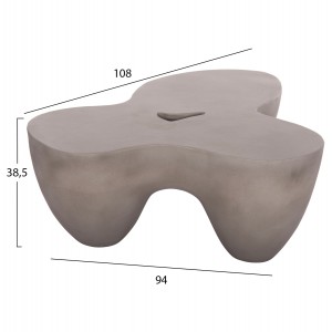 ΤΡΑΠΕΖΙ ΣΑΛΟΝΙΟΥ SALLEN FIBER CEMENT ΣΕ ΓΚΡΙ 108x94x38,5Υεκ.