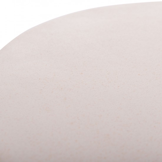 ΒΟΗΘΗΤΙΚΟ ΤΡΑΠΕΖΙ ΣΤΡΟΓΓΥΛΟ DELIA FIBER CEMENT ΛΕΥΚΟ & RATTAN Φ40x45Υεκ