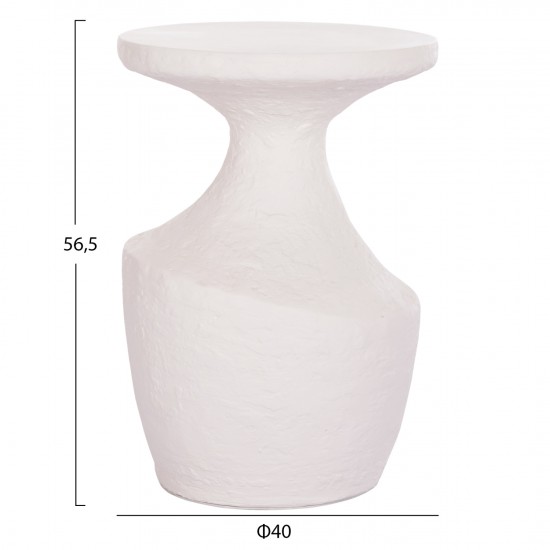 ΤΡΑΠΕΖΙ ΒΟΗΘΗΤΙΚΟ REBON FIBER CEMENT ΣΕ ΛΕΥΚΟ Φ40x56.5Υεκ.