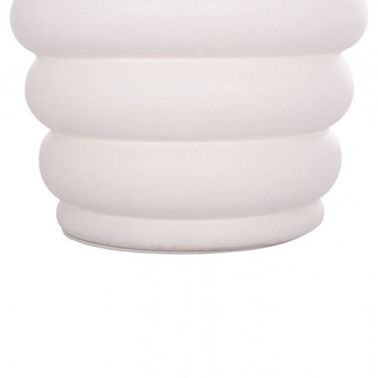 ΤΡΑΠΕΖΙ ΒΟΗΘΗΤΙΚΟ PUFFAT FIBER CEMENT ΛΕΥΚΟ- ΞΥΛΟ TEAK TOP Φ45x46Υεκ.