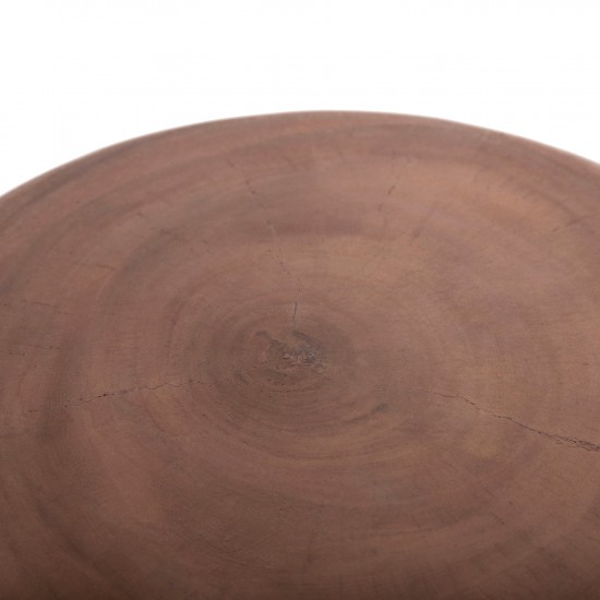 ΤΡΑΠΕΖΙ ΒΟΗΘΗΤΙΚΟ PUFFAT FIBER CEMENT ΓΚΡΙ- ΞΥΛΟ TEAK TOP Φ45x46Υεκ.