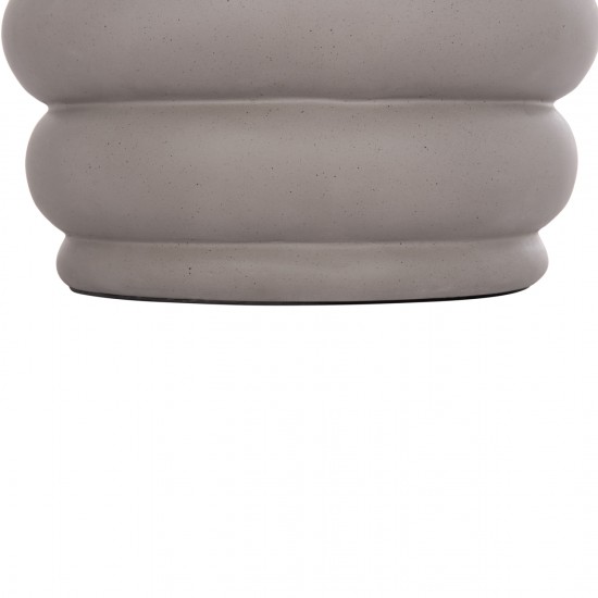 ΤΡΑΠΕΖΙ ΒΟΗΘΗΤΙΚΟ PUFFAT FIBER CEMENT ΓΚΡΙ- ΞΥΛΟ TEAK TOP Φ45x46Υεκ.