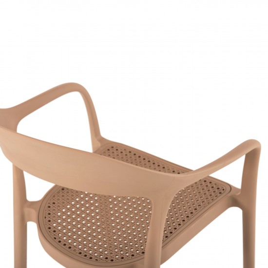 ΣΕΤ ΤΡΑΠΕΖΑΡΙΑΣ ΕΞ.ΧΩΡΟΥ 3ΤΜΧ CLEO ΠΟΛΥΠΡΟΥΛΕΝΙΟ ΣΕ ΚΑΠΟΥΤΣΙΝΟ 80x80x75Υεκ.