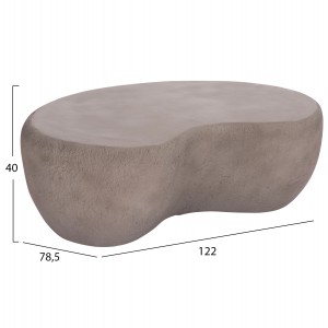 ΤΡΑΠΕΖΙ ΣΑΛΟΝΙΟΥ GERSON FIBER CEMENT ΣΕ ΓΚΡΙ 122x78,5x40Υεκ.