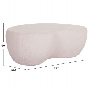 ΤΡΑΠΕΖΙ ΣΑΛΟΝΙΟΥ GERSON FIBER CEMENT ΣΕ ΛΕΥΚΟ 122x78,5x40Υεκ.