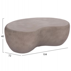 ΤΡΑΠΕΖΙ ΣΑΛΟΝΙΟΥ GERSON FIBER CEMENT ΣΕ ΓΚΡΙ 104x72x40Υεκ.