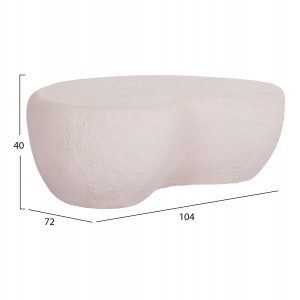 ΤΡΑΠΕΖΙ ΣΑΛΟΝΙΟΥ GERSON FIBER CEMENT ΣΕ ΛΕΥΚΟ--104x72x40Υεκ.