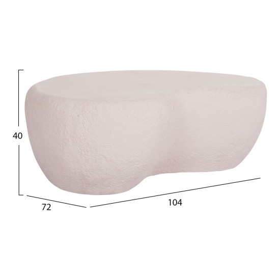 ΤΡΑΠΕΖΙ ΣΑΛΟΝΙΟΥ GERSON FIBER CEMENT ΣΕ ΛΕΥΚΟ--104x72x40Υεκ.