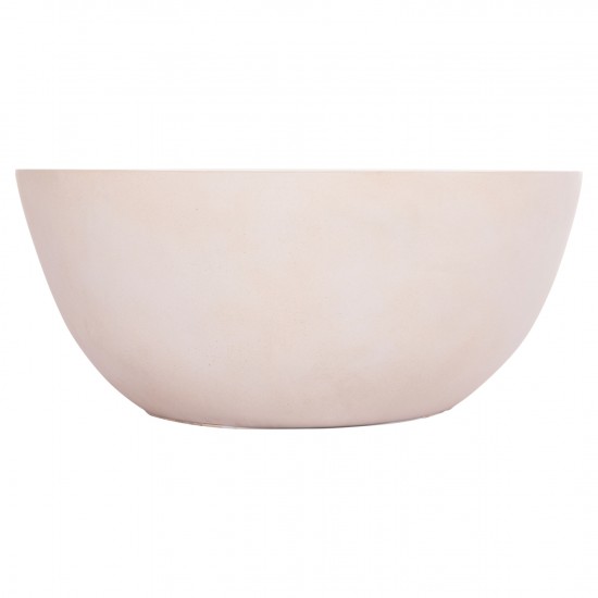 ΤΡΑΠΕΖΙ ΣΑΛΟΝΙΟΥ ΣΤΡΟΓΓΥΛΟ ALLAN FIBER CEMENT ΣΕ ΛΕΥΚΟ Φ92x49Υεκ.