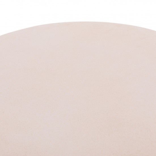 ΤΡΑΠΕΖΙ ΣΑΛΟΝΙΟΥ ΣΤΡΟΓΓΥΛΟ ALLAN FIBER CEMENT ΣΕ ΛΕΥΚΟ Φ92x49Υεκ.