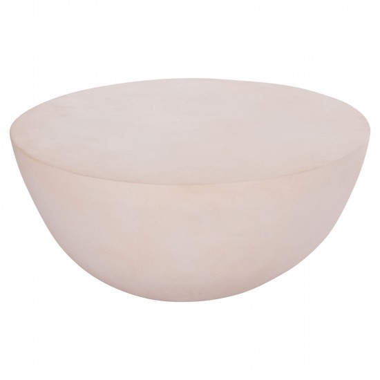 ΤΡΑΠΕΖΙ ΣΑΛΟΝΙΟΥ ΣΤΡΟΓΓΥΛΟ ALLAN FIBER CEMENT ΣΕ ΛΕΥΚΟ Φ92x49Υεκ.