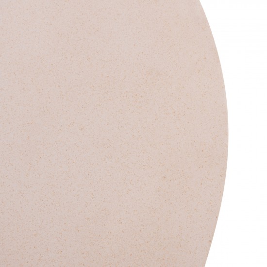 ΤΡΑΠΕΖΙ ΣΑΛΟΝΙΟΥ ΣΤΡΟΓΓΥΛΟ ALLAN FIBER CEMENT ΣΕ ΛΕΥΚΟ Φ92x49Υεκ.