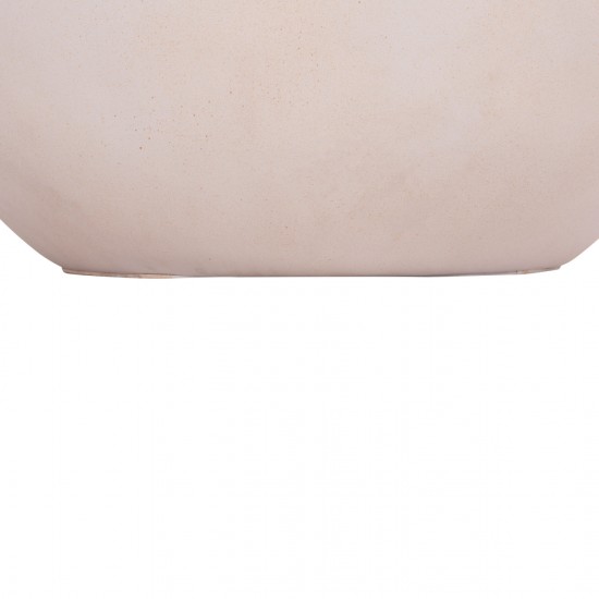 ΤΡΑΠΕΖΙ ΣΑΛΟΝΙΟΥ ΣΤΡΟΓΓΥΛΟ ALLAN FIBER CEMENT ΣΕ ΛΕΥΚΟ Φ92x49Υεκ.