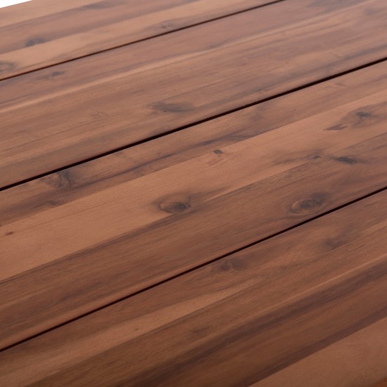 ΤΡΑΠΕΖΙ ΤΡΑΠΕΖΑΡΙΑΣ FRIGGO ΞΥΛΟ ΑΚΑΚΙΑΣ--ΠΟΔΙΑ ΜΕΤΑΛΛΙΚΑ 140x80x77Υεκ.