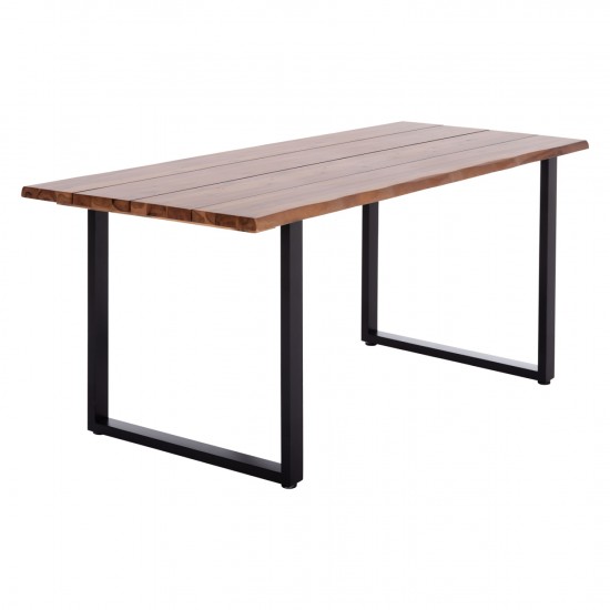 ΤΡΑΠΕΖΙ ΤΡΑΠΕΖΑΡΙΑΣ FRIGGO ΞΥΛΟ ΑΚΑΚΙΑΣ--ΠΟΔΙΑ ΜΕΤΑΛΛΙΚΑ 160x80x77Υεκ.