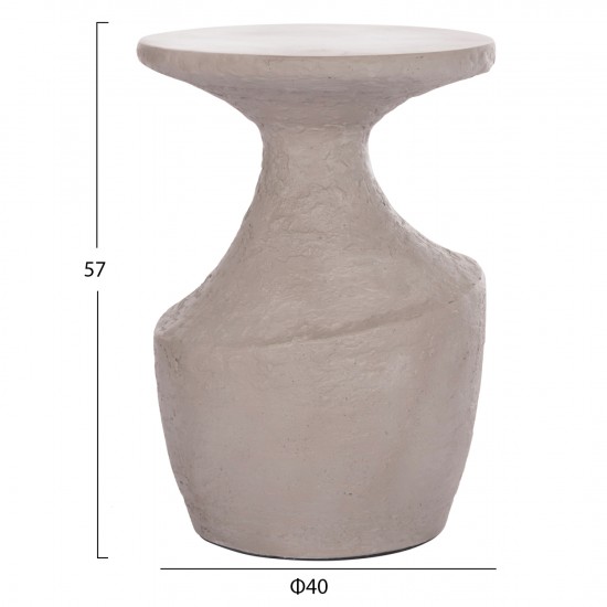 ΣΕΤ ΒΟΗΘΗΤΙΚΑ ΤΡΑΠΕΖΙΑ REBON 2ΤΜΧ FIBER CEMENT ΣΕ ΓΚΡΙ--Φ40εκ & Φ27,5εκ