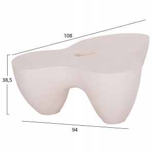 ΤΡΑΠΕΖΙ ΣΑΛΟΝΙΟΥ SALLEN FIBER CEMENT ΣΕ ΛΕΥΚΟ 108x94x38,5Υεκ.