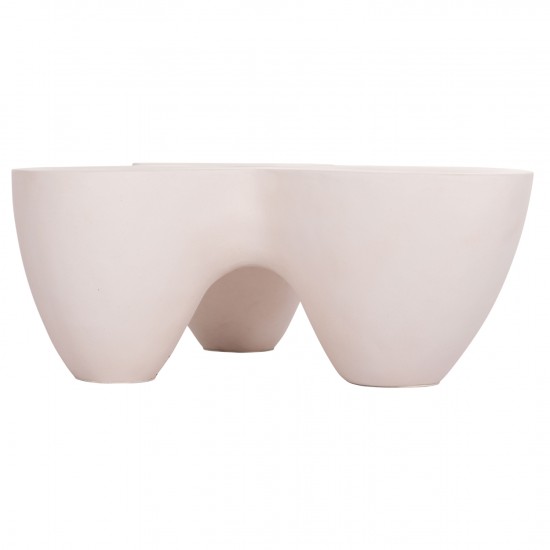 ΤΡΑΠΕΖΙ ΣΑΛΟΝΙΟΥ SALLEN FIBER CEMENT ΣΕ ΛΕΥΚΟ 108x94x38,5Υεκ.