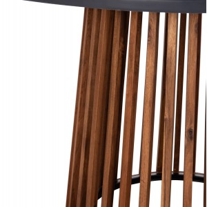 ΤΡΑΠΕΖΙ ΣΤΡΟΓΓΥΛΟ ΕΞ.ΧΩΡΟΥ CRISTOBAL ΞΥΛΟ ΑΚΑΚΙΑΣ-CEMENT TOP Φ120x77Υεκ